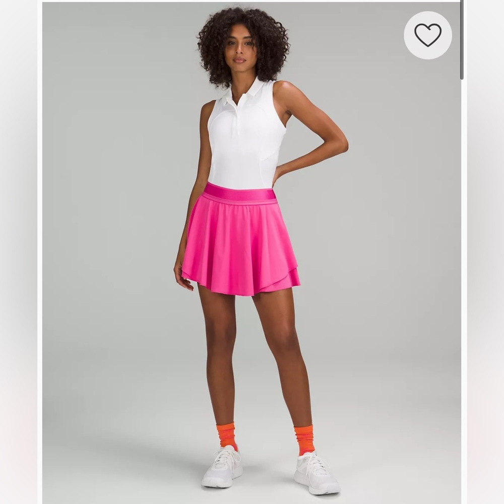 BLACK Lululemon Court Rival Tennis Skirt
